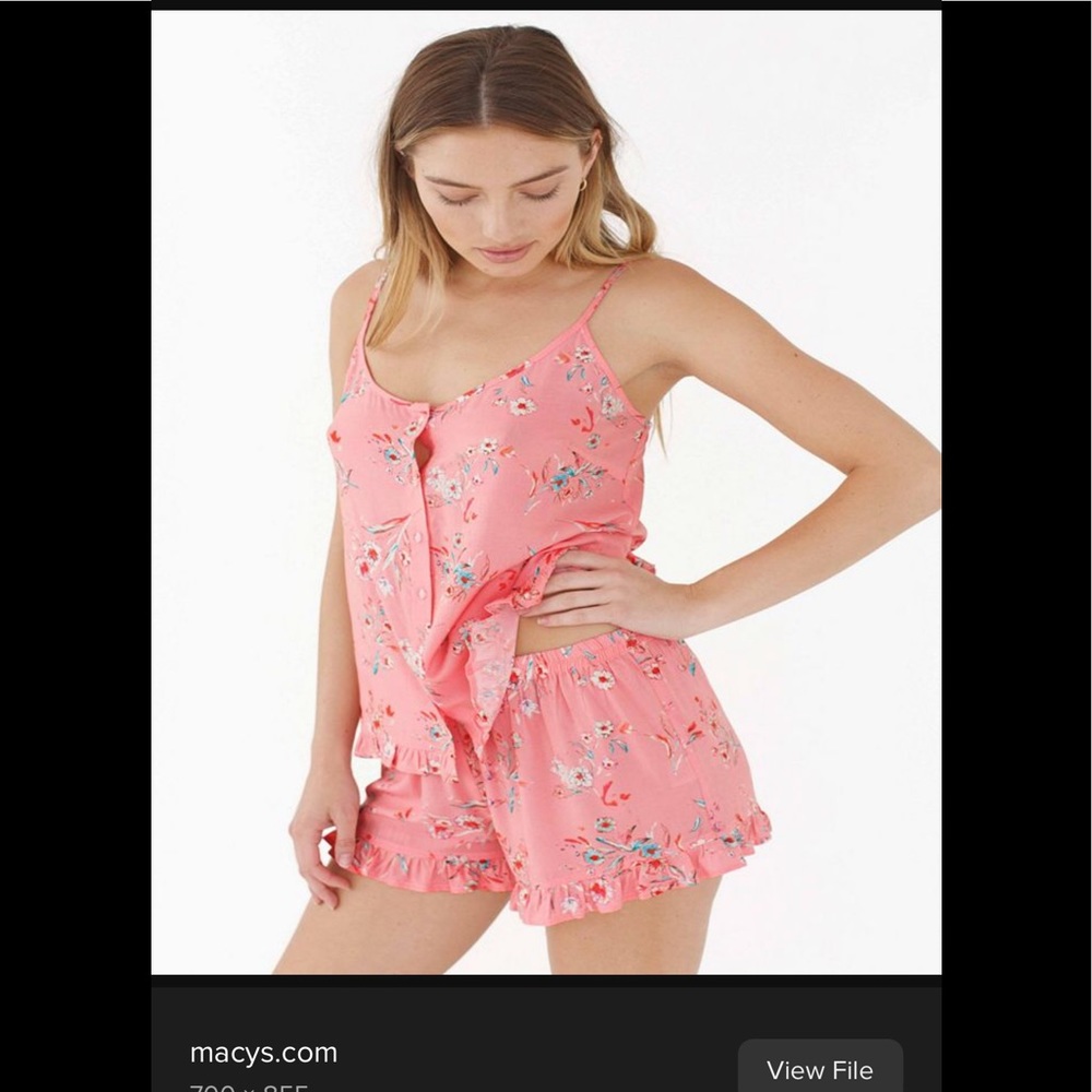 Dancing with Ponies ruffle cami and shortie set